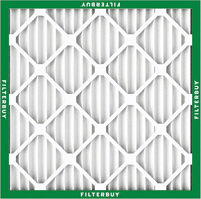 Filterbuy 25x25x1 Air Filter MERV 8 (MPR 700) Dust Defense Replacement (2-Pack), Electrostatic Pleated HVAC AC Furnace Filters, Made in USA (Actual Size: 24.50 x 24.50 x 0.75)