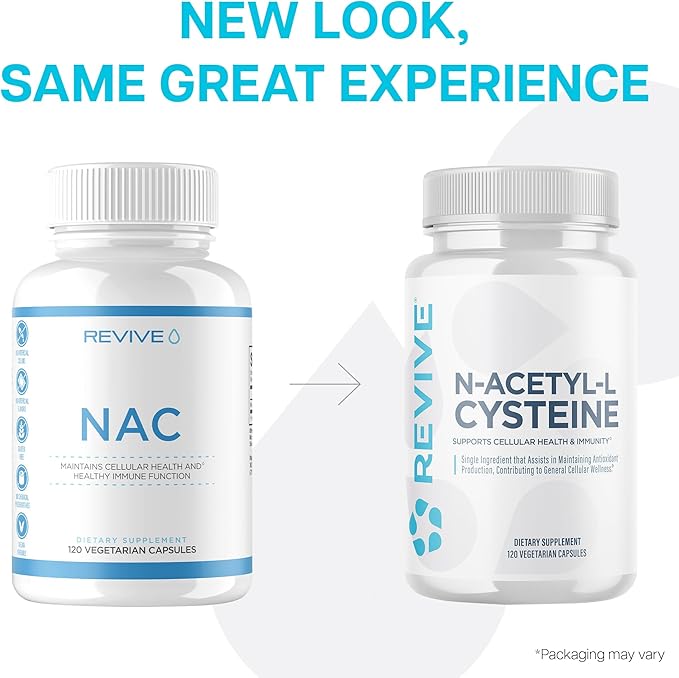 Revive MD NAC Supplement for Men & Women - N-Acetyl Cysteine Supports Respiratory, Cardiovascular & Cellular Health - Antioxidant & Immune Support - 120 Capsules