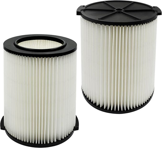 2 Pack VF4000 Replacement Cartridge Filter Compatible with Ridgid 72947 Wet Dry Vacs 5 to 20-Gal, 6-9 GAL HUSKY Vacuum WD5500 WD0671 RV2400A RV2600B, Craftsman 17816 Vacuum, REPLACEMENT VF4000