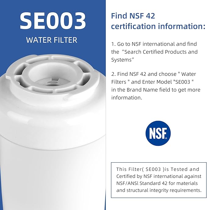 Refrigerator Water Filter Replacement for GE Smart Water M-W-F fmg-1, Gse25gshecss, 197D6321P006, Gsh25jsddss, GSHS6HGDBCSS, Gshs6lgbbhss, Gse25hmhbhes 3-Pack