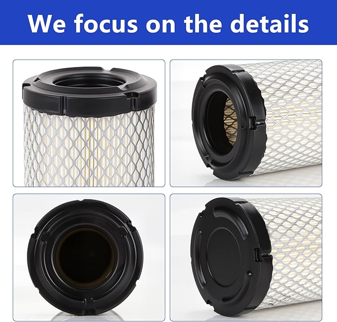 2 PCS M113621 Air Filter - Fit for John Deere M113621 NAPAA 6449 Fleetguard AF25550 WIX 46449 Kawasaki 11013-1290 11013-7029 11013-7048 Donaldson P822686