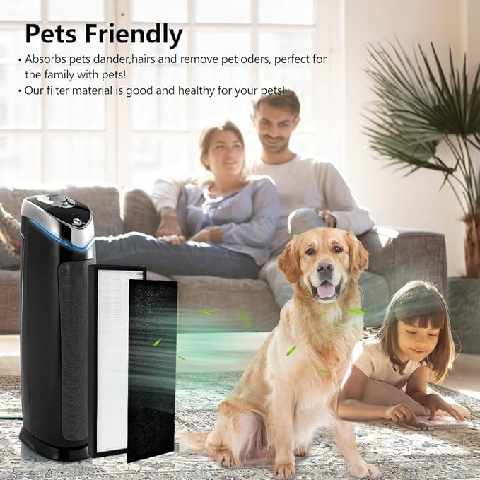 Universal Air Cleaner Carbon FLT4825 HEPA Replacement Filter B Compatible with GermGuardian Air Purifiers AC4825 AC4300 AC4800 AC4900 AC4850 Series