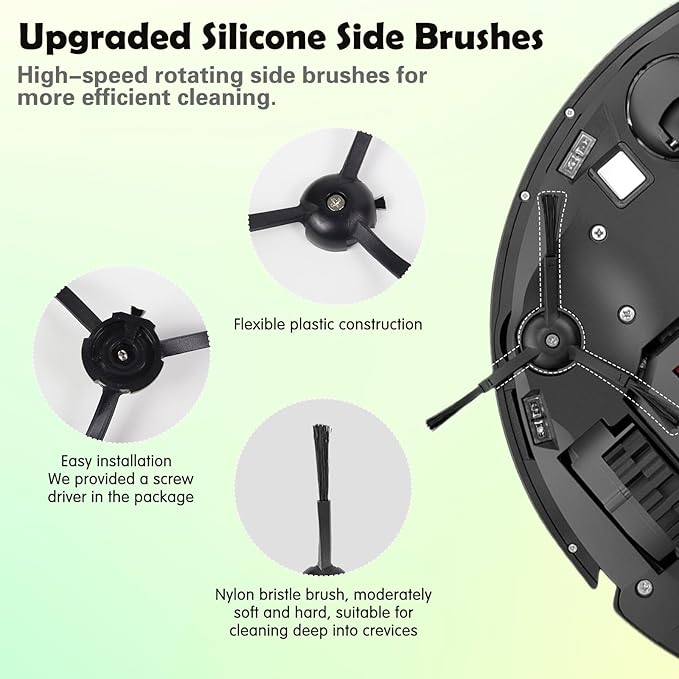 Q5 Max+ Accessories Replacement Parts Compatible with Roborock Q5 Max+, Q5 Pro+, Q8 Max+, Q5 DuoRoller+ Robot Vacuum Cleaners, Include Dual Roller Brush,4 Side Brush,2 Filters,6 Bags,2 Tools