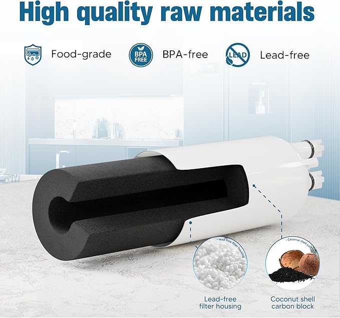 4396841 Replacement for EDR3RXD1, Filter 3, KAD3RXD1, WHR3RXD1, Compatible with Kenmore 46-9083,46-9030, 9030, 9083 Water Filter, Pack of 4, By DESENRUIS