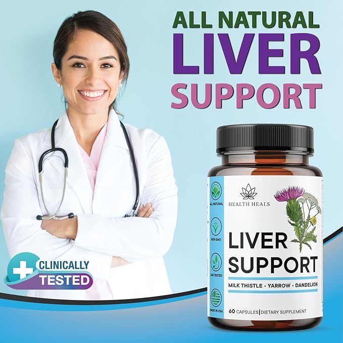 Liver Cleanse & Repair Formula - Herbal Liver Support Supplement with Milk Thistle Dandelion Root Turmeric, Artichoke Extract for Liver Health - 180 Count