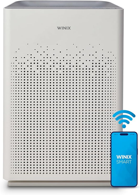WINIX AM90 Air Purifier for Home Large Room Up to 1740 Ft² in 1 Hr With Air Quality Monitor, True HEPA, Carbon Filter and Auto Mode, Captures Pet Allergies, Smoke, Dust