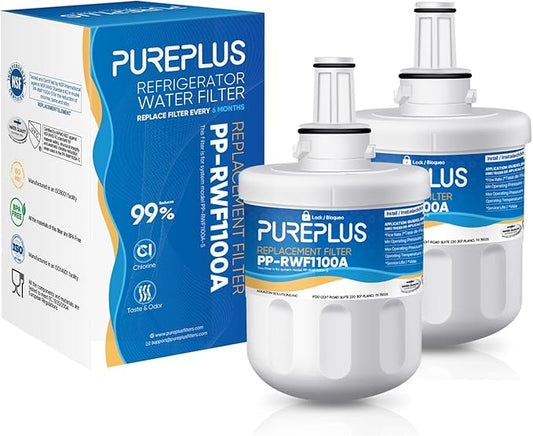 PUREPLUS Refrigerator Water Filter Replacement for DA29-00003G, DA29-00003B, DA29-00003F, DA29-00003A, Aqua-Pure Plus,HAFCU1, HDX FMS-1, RSG257AARS, RFG237AARS, RFG297AARS, RS22HDHPNSR,RWF1100A,2Pack