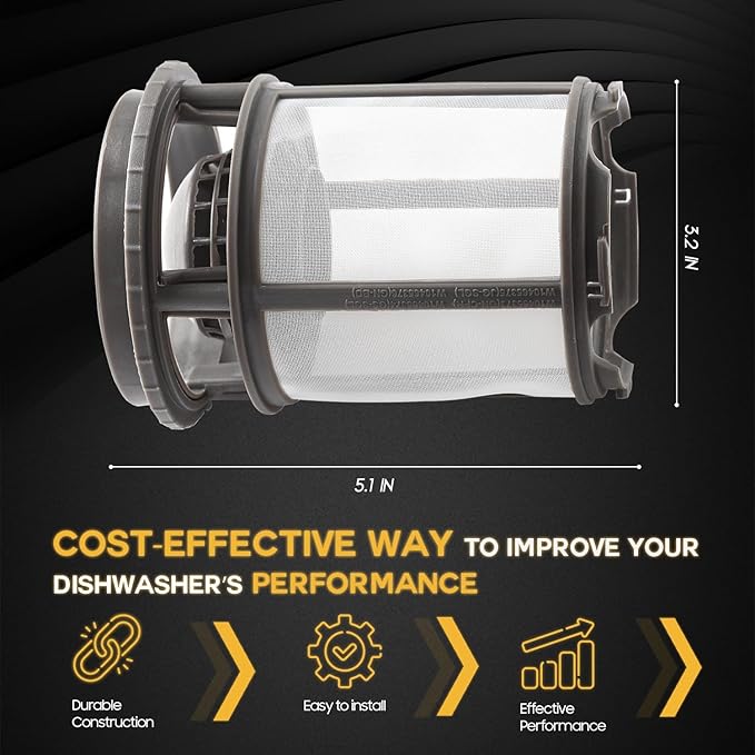 Seentech W10872845 Dishwasher Pump Filter Cup Replacement Part Compatible With Whirlpool Kenmore Dishwasher- Replaces: 8579307 AP6030094 W10056425 W10056426