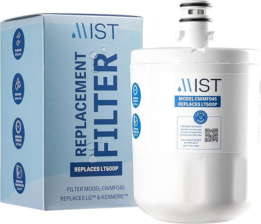 Mist 5231JA2002A Refrigerator Water Filter Replacement for LG LT500P, ADQ72910911, Kenmore 9890, Fridge LFX25974ST – NSF 42 Certified – 1 Pack