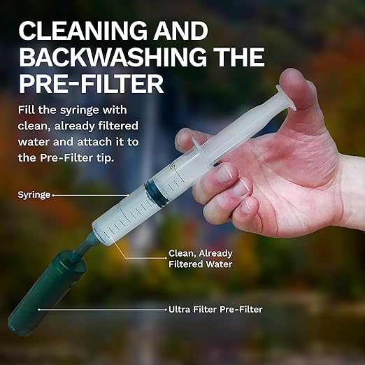 Survivor Filter PRO Extender Series - Portable Water Filter Pump with Extra Replacement Filters
