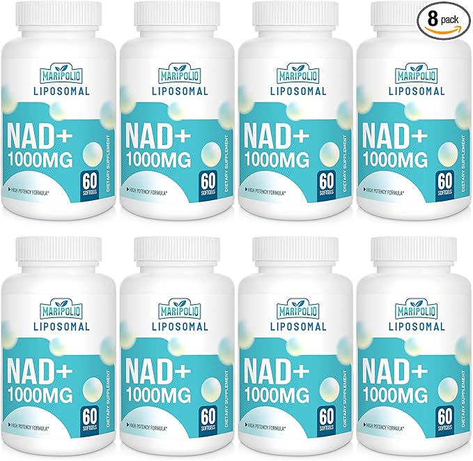 Liposomal NAD+ Supplement 1000 mg | Highest NAD Pontecy | Max Absorption | Pure NAD Supplement | Energy and DNA Repair, Aging Defense, Brain Function | 480 Softgels