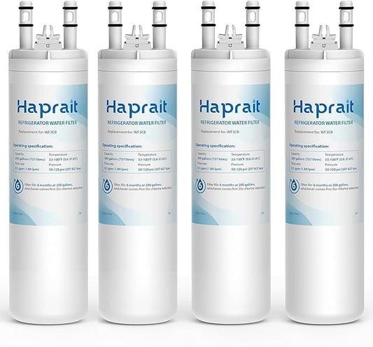 WF3CB Water Filter Replacement, HP006 Compatible with Frigidaire WF3CB, Pure Source 3, WF425, 706465, 242069601, 242086201, 242017800, Height 9 inches, 4 Count