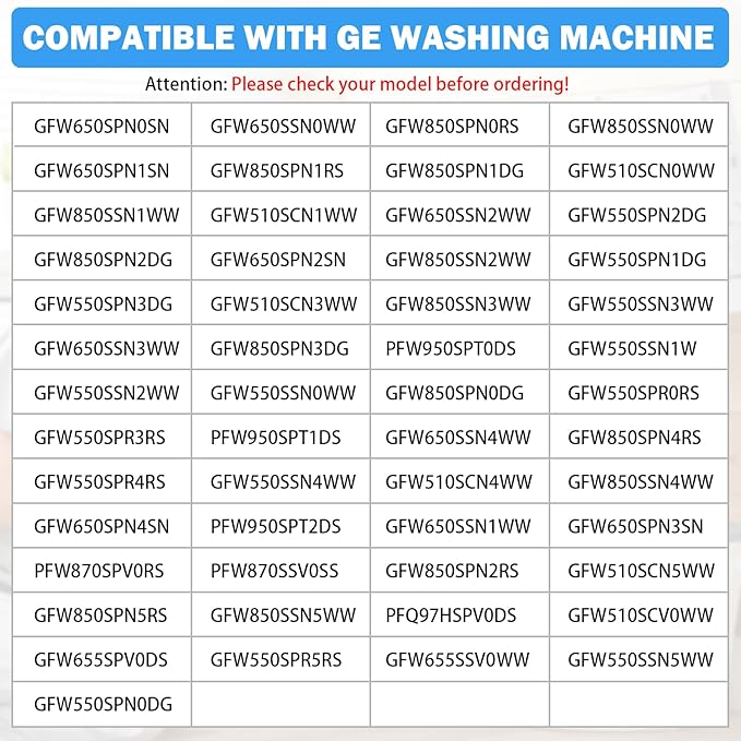 WH11X29539 Washer Drain Pump and Filter Assembly Compatible with GE Front Load Washing Machines Clothes Washer Replacement Parts AP6986715 4962370 PS16217203 EAP16217203 B25-3A04 PD00065822