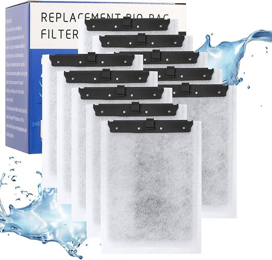 10Pack Large Fish Tank Cartridges Carbon Filter Cartridge for Whisper Bio-Bag Power Filters, Replacement Filter Cartridges Filter,20 Gallon Fish Tank Filter