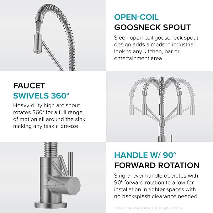 KRAUS Bolden Single Handle Drinking Water Filter Faucet for Reverse Osmosis or Water Filtration System in Brushed Brass, FF-104BB