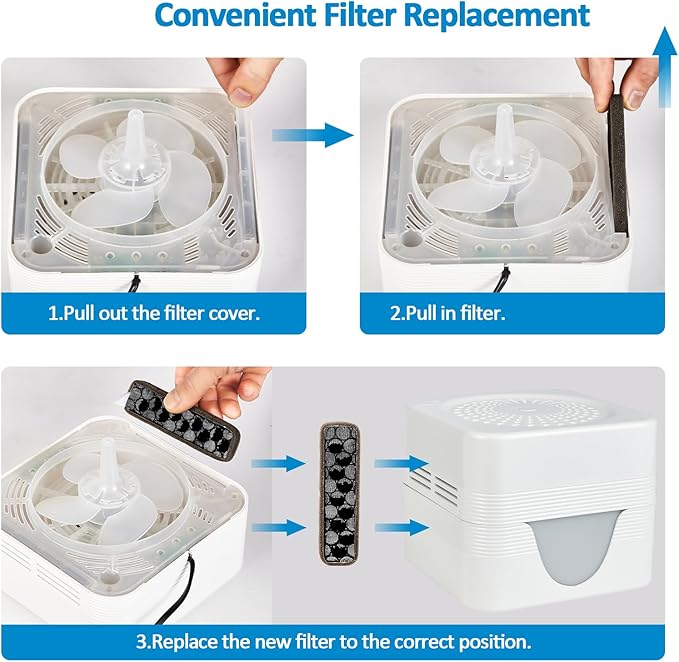Water-Based Air Purifier Air Washer, Air Revitalizer with Filter Net, Air Fresher with Warm Color LED Night Light, Small Air Cleaner for Home and Office, Aroma Diffuser for Smoke & Pet