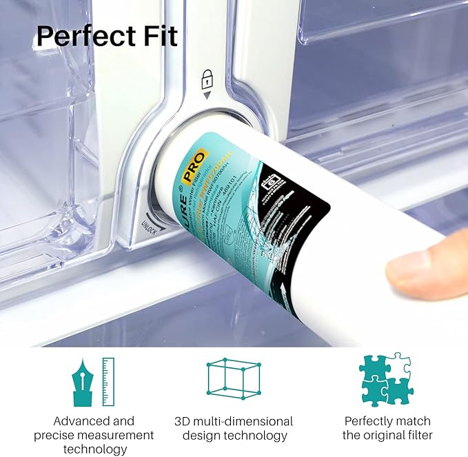 ICEPURE PRO DA29-00020B NSF401&473&53 Samsung Refrigerator Water Filter, Replacement for DA29-00020B-1, DA29-00020A/B, HAF-CIN/EXP, RF25HMEDBSR, RF28HMEDBSR, RS25J500DSR, More Models, 3PACK