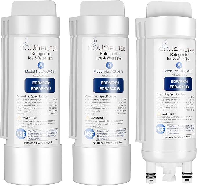 EDRARXD1 Water Filter Replacement, Compatible with EDRARXD1, Filter A, EDRARXD1B 3 PACK