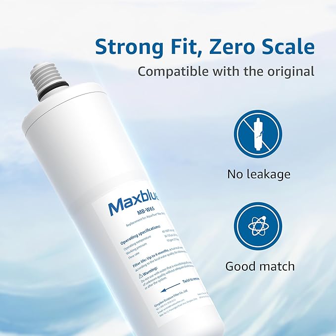 Maxblue Scale Inhibitor Water Filter Replacement for Aqua-Pure® System AP431, Aqua-Pure® AP430SS Whole House Scale Inhibition Inline Water System, Pack of 3