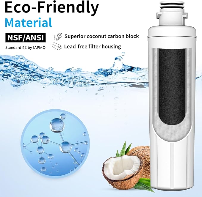 MIWF6200 Replacement for Midea MF-2008-R2 Sharp SJWF200 Zline MIWFT2100 Insignia NS-WF26SS0-1 Twist-in Refrigerator Water Filter (1 Pack)