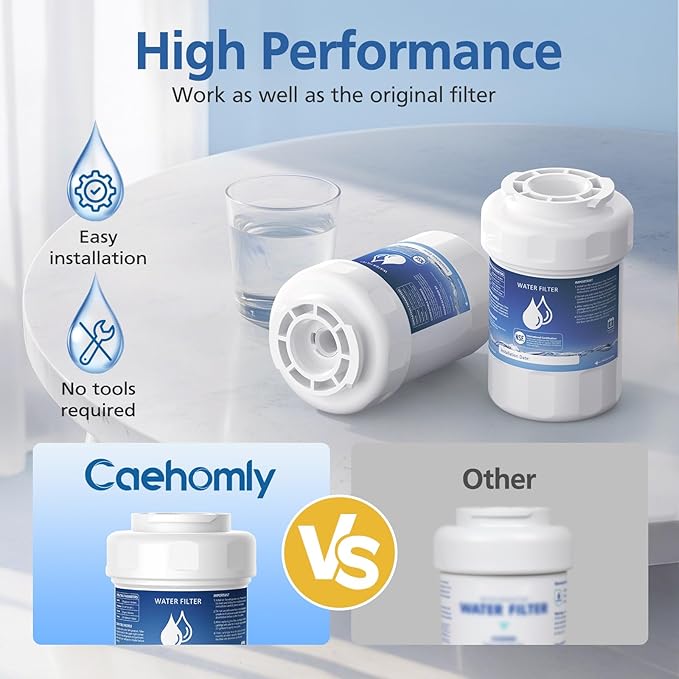 MWF Water Filter Compatible with GE® MWF®, SmartWater MWFP, MWFA, MWFINT, GWF, GWFA, HDX FMG-1, Kenmore® 9991, High Efficiency Filtration and Every 6 Months Value, NSF Certified, 4 Pack