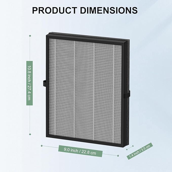 2 Pack MK04 Air Filter Replacement Compatible with AROEVE MK04 MG04JH Air Puri-Fier, 4-in-1 High-Efficiency Smoke Rem-Oval Material H13 HEPA Filter Suitable- Enhanced Smoke Rem-Oval Version