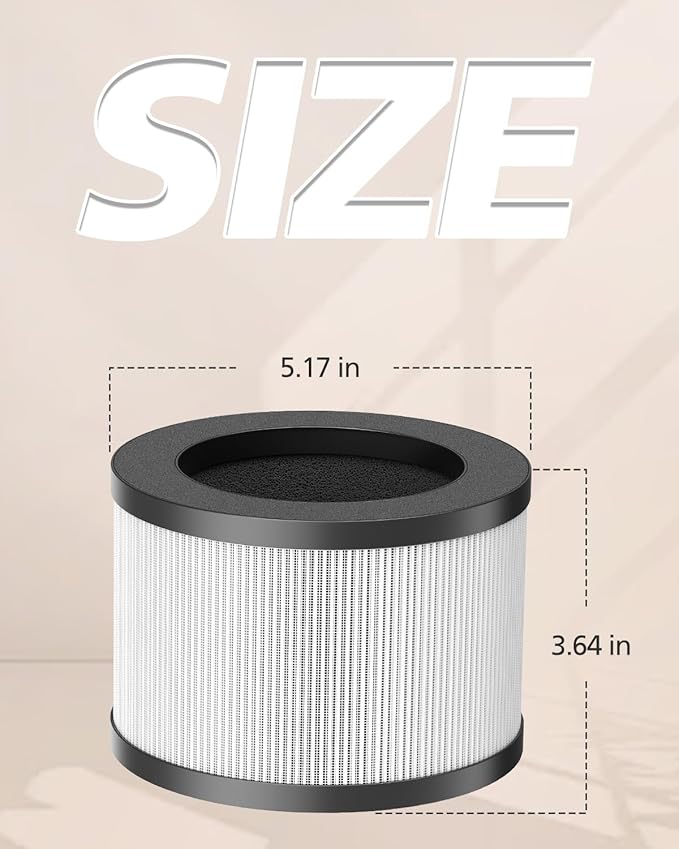 2 Pack BW302 HEPA Air Filter Compatible with LUNINO BW302 Air Purifier Filter Replacement 3 Stage Filtration For Pet Dander, Odor, Dust, Smoke For LUNINO Home Large Room up to 1200ft²