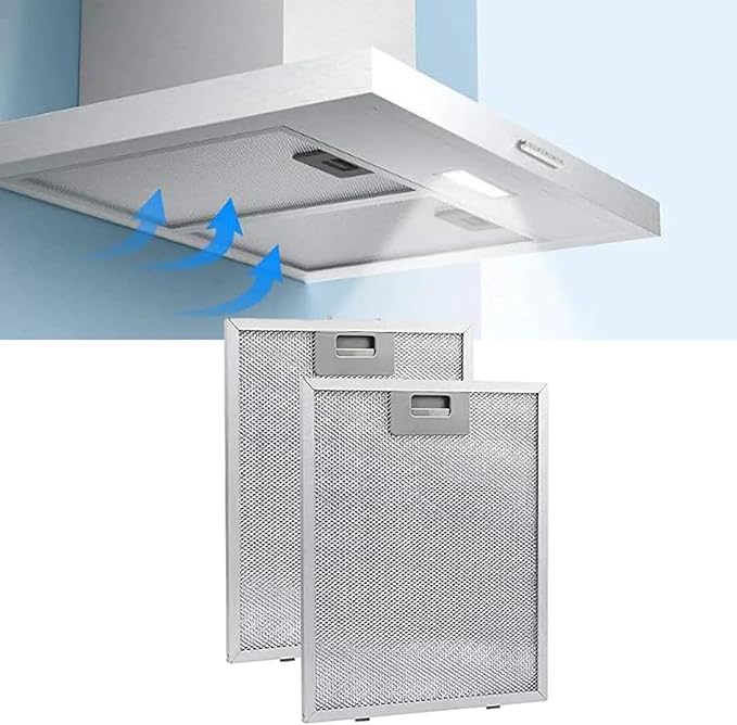 2pcs 12.63X10.23inchs Range Hood Filter Grease Filter Extractor Ventilation Aluminium Aspirator filter Mesh 320x260x9mm