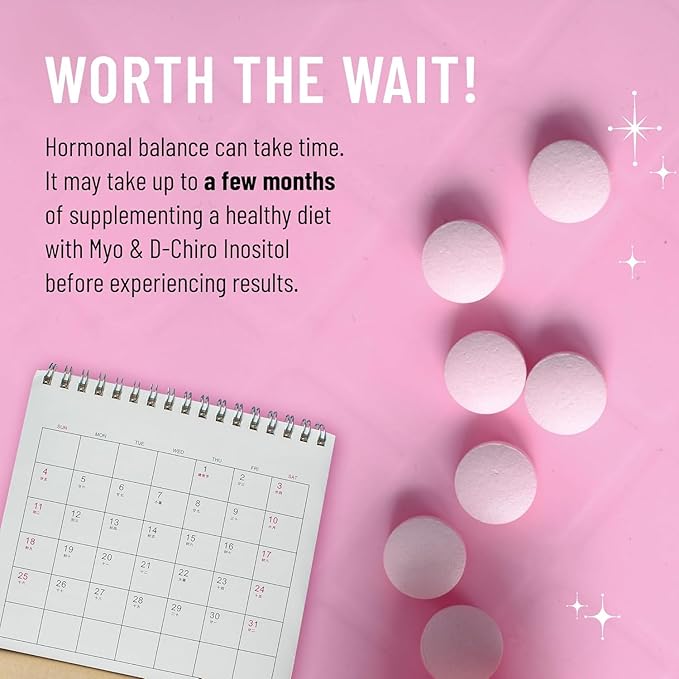 Legendairy Milk Pure Inositol Chewable Tablets - Myo-Inositol & D-Chiro Supplement for Hormonal Balance & Fertility Support - Ideal 40:1 Ratio - 30 Day Supply (Pack of 3)