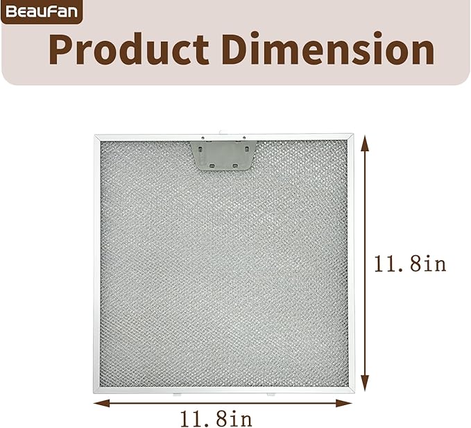 2 PCS WB02X24872 Range Hood Grease Filter Compatible with GE JVW5301EJ1ES, JVW5301SJ1SS, JVW5301BJ1TS, JVW5301FJ1DS, JVW5301EJ2ES Range Hoods