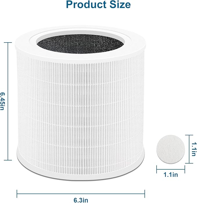 2 Pack A2001 Replacement Filter,Efficiency 3-In-1, H13 True, Compatible with 2001 air puri-fier filter replacement,Compared to Part NO#AF-2001 h13 filter replacement,Compatible with A2001 Filter