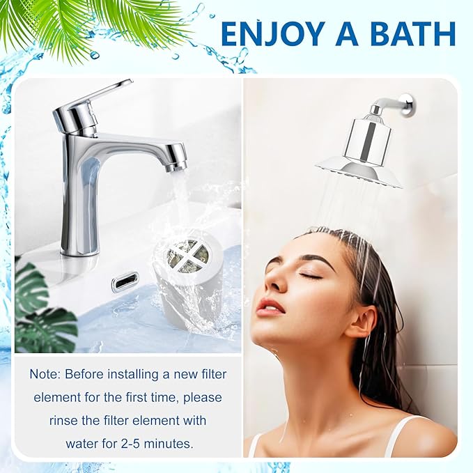 Muvxeznli（A-01）Replacement Shower Filter Cartridge Compatible with Afina Filtered Shower Head,Water Softener Filter for Hard Water Reduce Chlorine and Harmful Substances（4Pack）