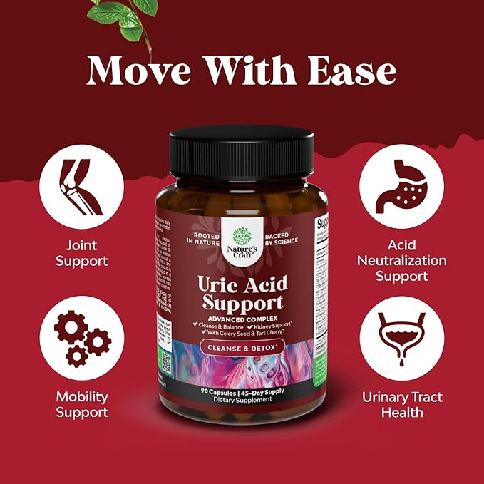 Green Coffee Bean Extract for Uric Acid Cleanse & Detox - Green Coffee Beans with Turmeric, Tart Cherry & Celery Seed for Adults - Daily Uric Acid Flush for Joints Support & Kidney Cleanser – 90 Ct