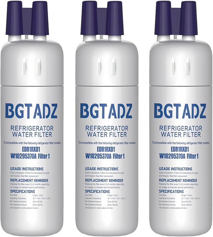 Water filter for WRS315SDHZ02, WRS325FDAM04, WRS571CIHZ01, WRS555SIHZ06, WRS325FDAW04, WSF26C3EXF01, WRS325SDHZ00 Replacement-3PK Vivena