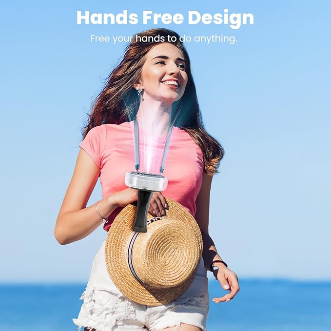 HandFan Upgraded Handheld Misting Fan, Portable Mister Fan, Personal Spray Water Mist Fans Rechargeable, Foldable Electric Mini Fans for Summer Beach Travel Makeup Concerts, Gifts for Women(Black)