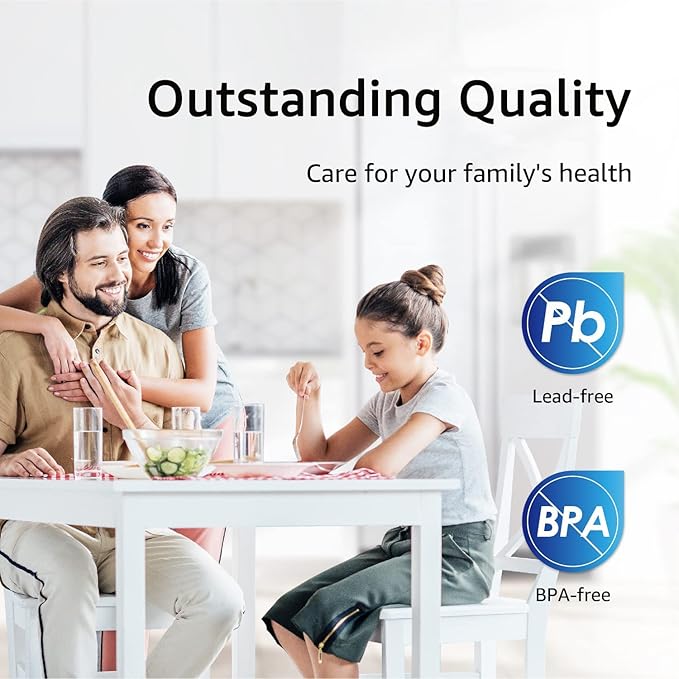 Overbest 5231JA2002A Refrigerator Water Filter, Replacement for LG® LT500P®, GEN11042FR-08, Kenmore® 9890, 46-9890, HDX FML-1, ADQ72910911, ADQ72910901, LFX25974ST, LFX25973ST, LSC27925ST, 3 Pack