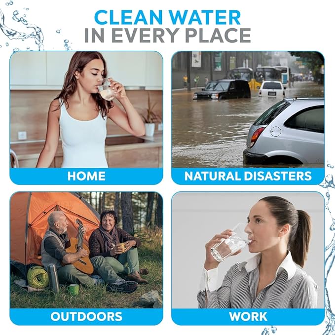 Clearbrook Portable Gravity Water Filter | No Electricity Needed | Filters 6,000+ Gallons | Ideal for Camping, Hiking, Emergency Kits & Everyday Use