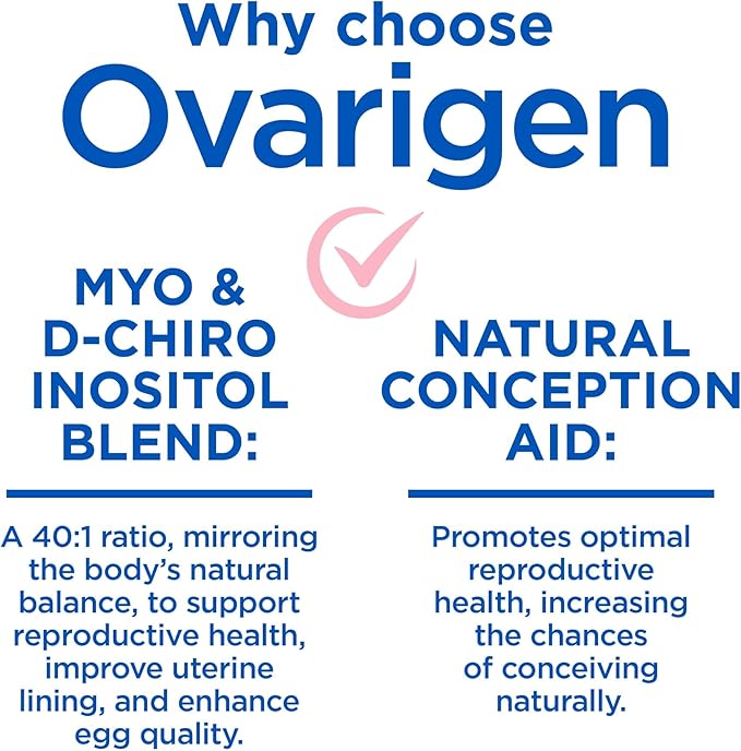 CalmCo Ovarigen Myo & D-Chiro Inositol Blend Powder – 40:1 Blend with Folic Acid, Help Manage PCOS Symptoms, Hormone Balance, and Natural Fertility Aid, 30 Servings