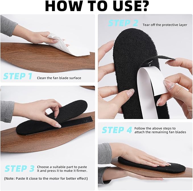 10 Pack Ceiling Fan Filters for Blades, 95% Activated Unscented Coconut Shell Carbon Filter, Ceiling Fan Air Purifier Pads for Common Household Contaminants, Unscented, Easy to Stick, Clean