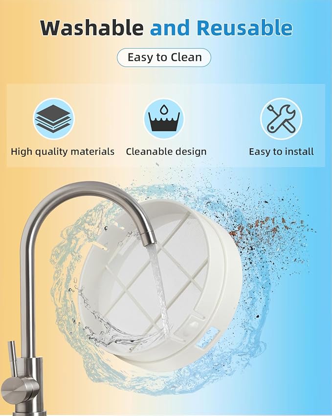 Washable Hose Pre-Filter for Portable Air Conditioner, 5’’ Diamiter 1 Pack White