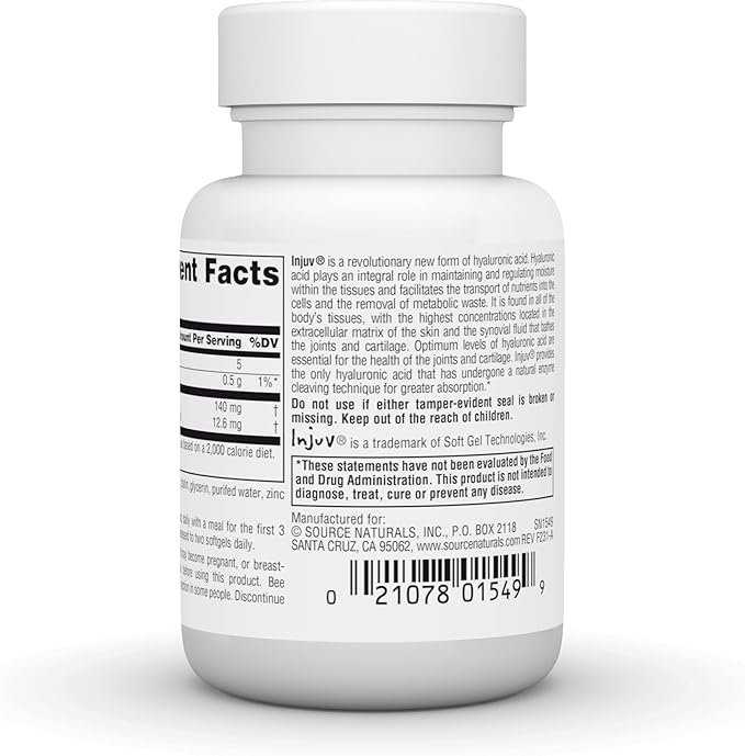 Source Naturals Hyaluronic Acid Injuv 70mg - 30 Softgels