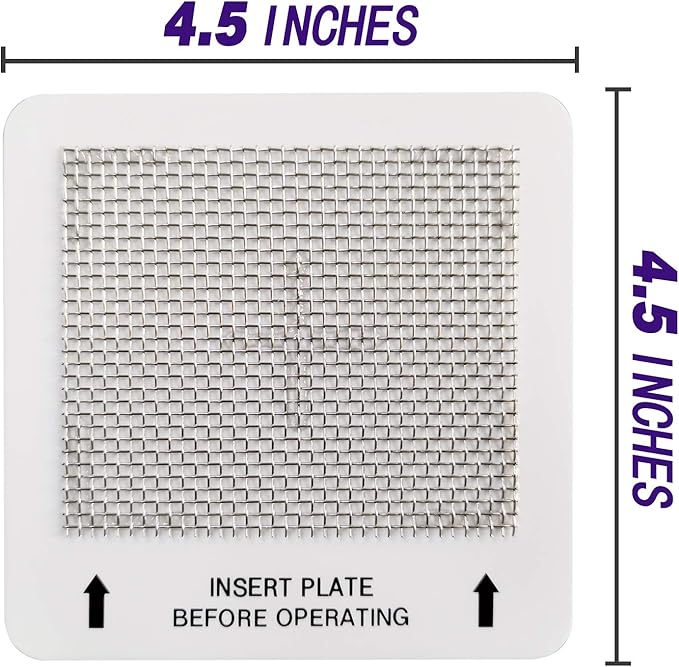 Universal Ceramic Ozone Plates for Generic Ozone Generators Washable Purification Air Purifier, 4.5" x 4.5" Inches Replacement Ozone Plates (2Pack)