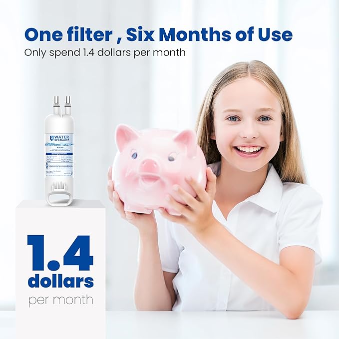 Waterspecialist EDR1RXD1 Replacement for Everydrop® Filter 1, W10295370A, EDR1RXD1B, P8RFWB2L, P4RFWB, Kenmore® 46-9081, 46-9930, WS638 Refrigerator Water Filter, 2 Filters