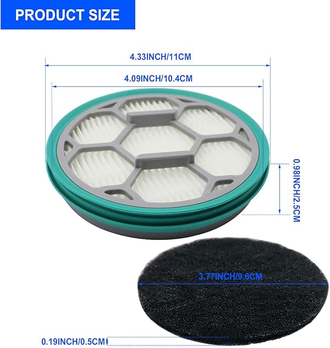 VideoPUP Replacement 2pcs HEPA Filter & 4pcs Sponges Kit Compatible with Neakasa/Neabot P1 Pro Pet Grooming Kit & Vacuum Cleaner