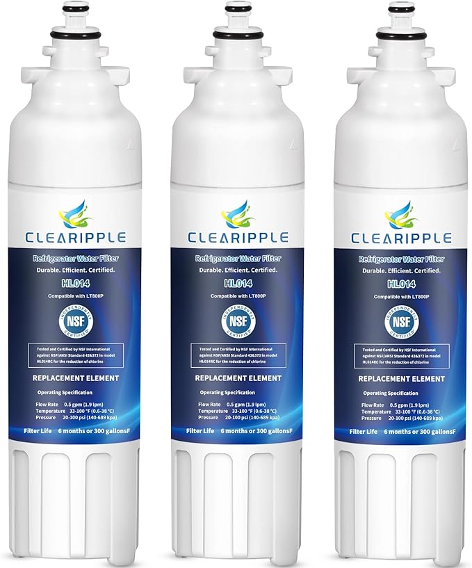 ADQ73613401 Compatible with LG LT800P, LT800PC, ADQ736134, ADQ73613402, LSXS26326S, LSXS26366S, LMXS30776S, LSXS26366D, LMXC23746S, 46-9490, 469490, NSF Certified Refrigerator Water Filter