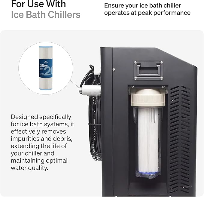 10" x 2.5" Cold Plunge Water Filter 20 Micron (6-Pack) Water Chiller Filter Replacement