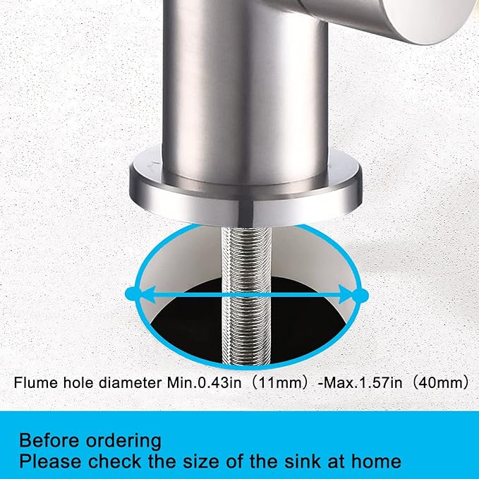 Drinking Water Faucet Ro Sink Filter Faucet for Kitchen Reverse Osmosis System, Lead-Free Stainless Steel Brushed Nickel
