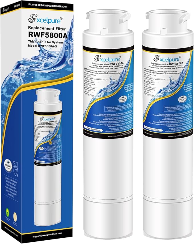 Refrigerator Water Filter, Compatible with Frigidaire EPTWFU01, EWF02, Pure Source Ultra II, 2 PACK