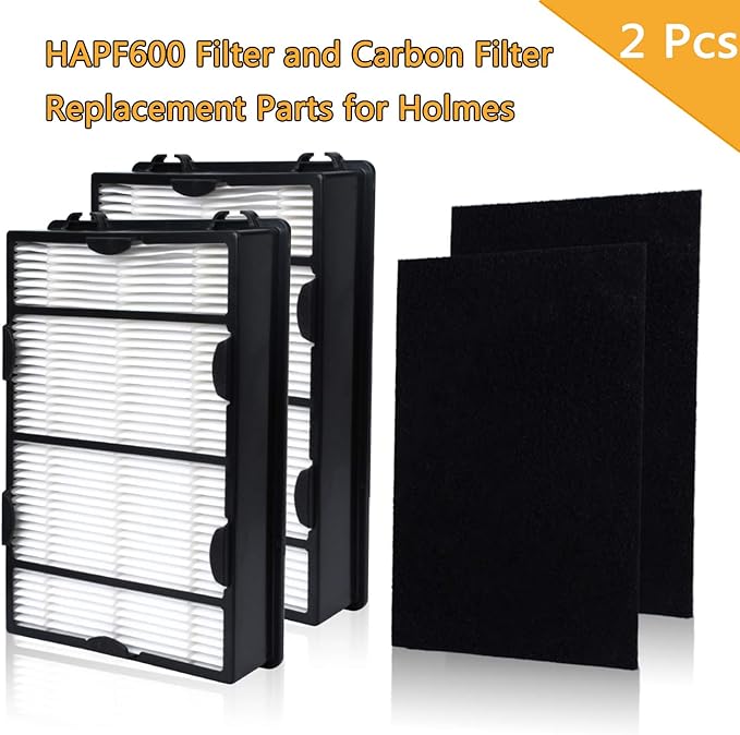 HAPF600 Filter Compatible with Holmes HAPF600D HAP615 HAP625 HAP650 HAP675RC HAP725 HAP750 HAP1625 HAP1650 HAP1725 HAP1750 HAPF600 B 106773 HEPA Replacement Filter- 2 Packs