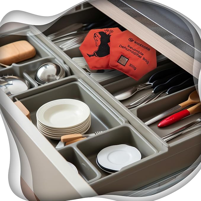 300g Rechargeable Desiccant Packs for Storage, Reusable Dehumidifier Bags Silica Gel with Indicator Window Moisture Absorbers for Gun Safe, Suitcase, 3D Filaments, Electronics [3PACK]